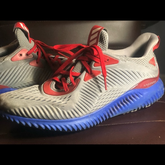 Adidas Alphabounce Kansas Jayhawks Men 11.5 Ultra Boost - Picture 2 of 6